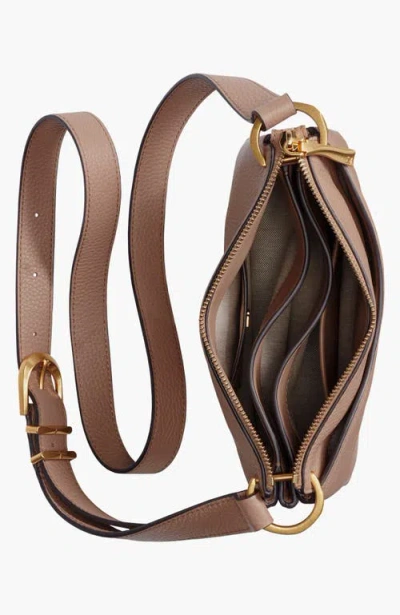 Donna Karan Glenwood Leather Shoulder With Tassel Detail In Brown