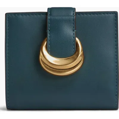 Donna Karan New York Valley Stream Small Wallet In Green