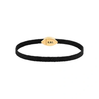 Karma And Luck Evil Eye Black String Bracelet In Black
