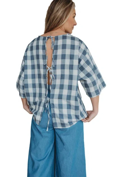 Turtledove London Organic Cotton Doris Tie Back Top In Multi