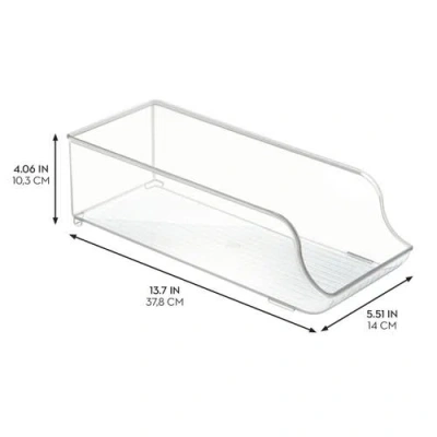 Idesign Set Of 3 Water Bottle Organizer And Soda Can Dispenser In Transparent