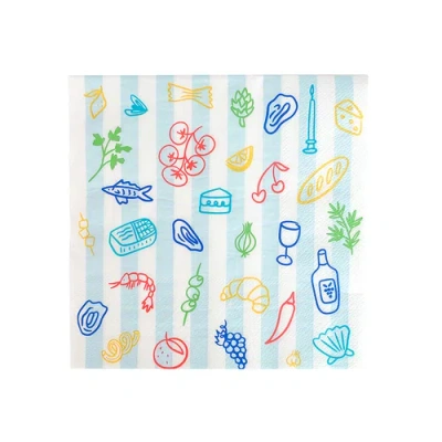Jollity & Co . Le Dinner Large Napkins In Multi