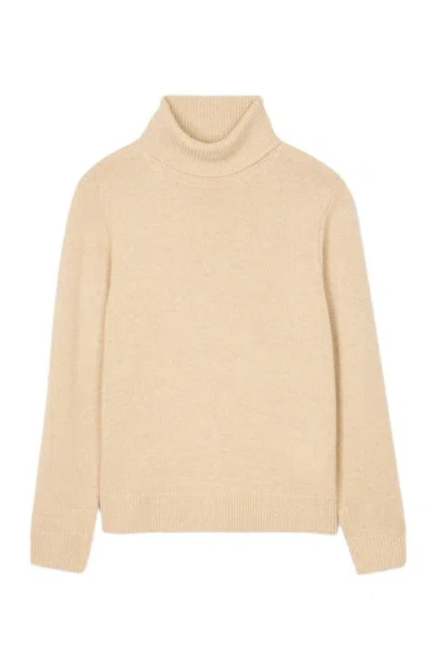 Sandro Wool And Cashmere Turtleneck Sweater In Neutral