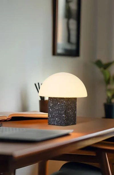 Brightech Gavin 10" Modern Speckled Concrete Led Desk Lamp In Gray
