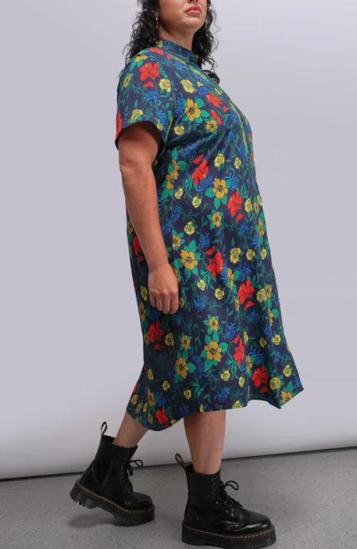 Wildfang The Empower Shirt Dress In Blue