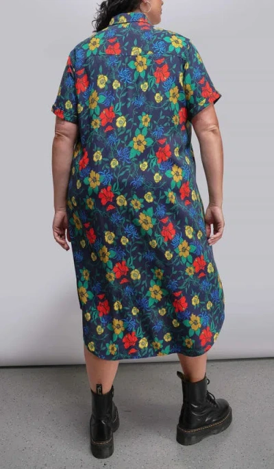 Wildfang The Empower Shirt Dress In Blue