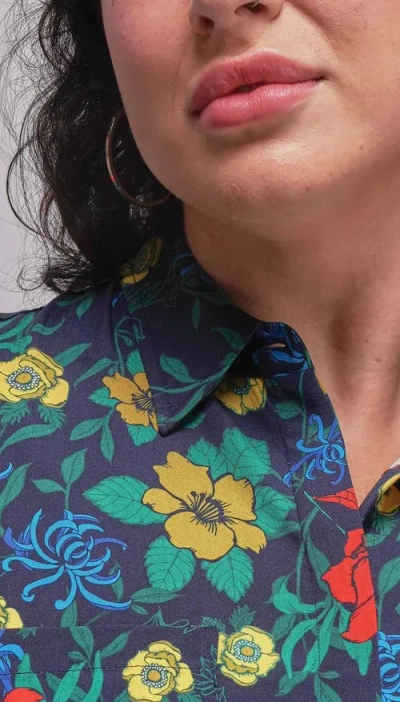 Wildfang The Empower Shirt Dress In Blue