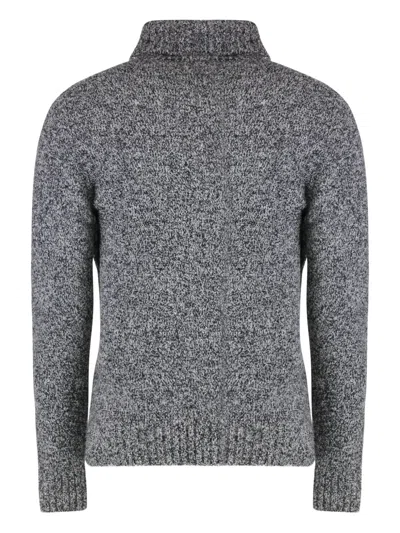 Moorer Gordon Wool And Cachemire Turtleneck Pullover In Gray