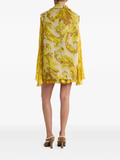 Etro , Wool-blend Jacquard Waistcoat, Woman, Yellow, Size 40 In Yellow