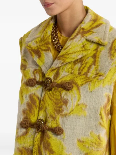 Etro , Wool-blend Jacquard Waistcoat, Woman, Yellow, Size 40 In Yellow