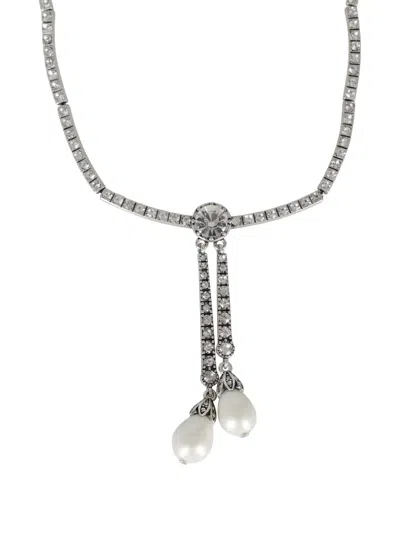 Weekend Max Mara Duda Embellished Necklace In Silver