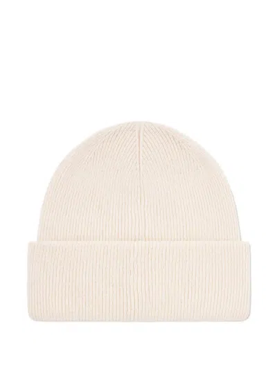 Les Deux Ivory Wayne Embroidered Beanie In White