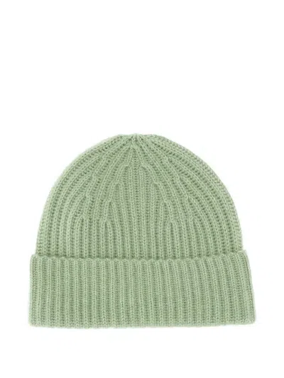 Lisa Yang Ribbed Wool Beanie In Green