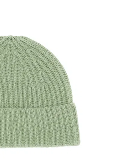 Lisa Yang Ribbed Wool Beanie In Green