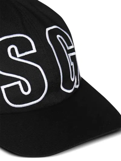 Msgm Logo Baseball Cap In Black