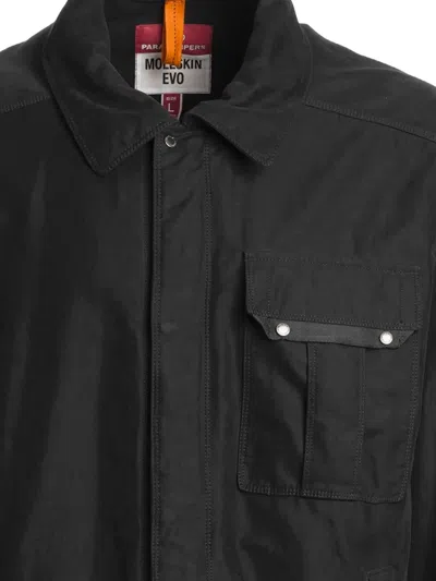 Parajumpers Miura Patch-pocket Button-fastening Jacket In Black