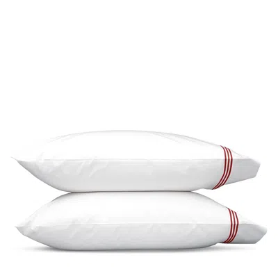 Matouk Bel Tempo Standard Pillowcase, Pair In Red