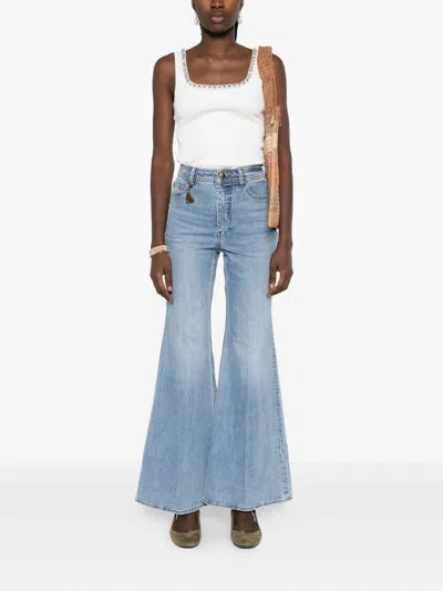 Zimmermann Denim Flared Jeans In Blue