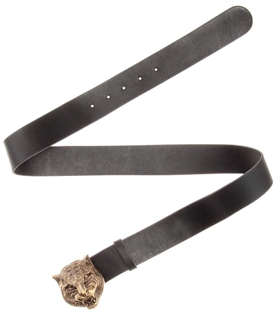 Shop Gucci Embellished Leather Belt