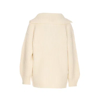 Liu •jo Wool Coat Double-breasted Shawl Collar In White