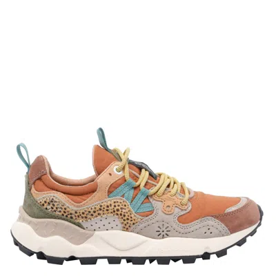 Flower Mountain Yamano 3 Panelled Sneakers In Brown