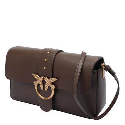 Pinko Love Bag Medium Slouchy Shoulder Bag In Brown