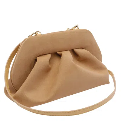 Themoirè Themoir Tia Suede Clutch In Brown