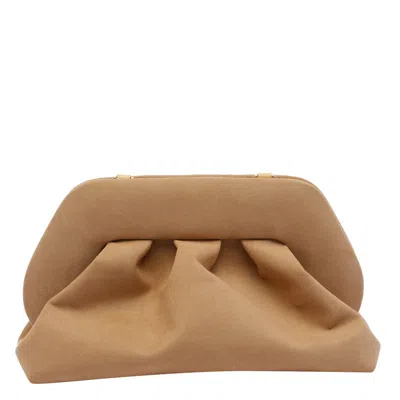Themoirè Themoir Tia Suede Clutch In Brown