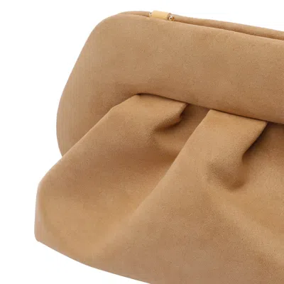 Themoirè Themoir Tia Suede Clutch In Brown