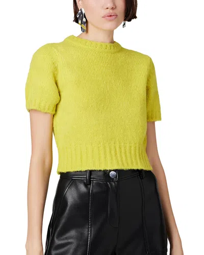 Toccin Carson Short Sleeve Sweater In Yellow