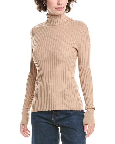 Incashmere In2 By  Ribbed Turtleneck Cashmere-blend Sweater In Pink