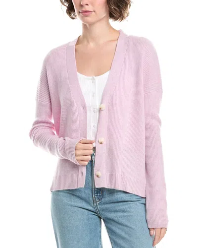 Raffi Relaxed Cashmere Cardigan In Pink