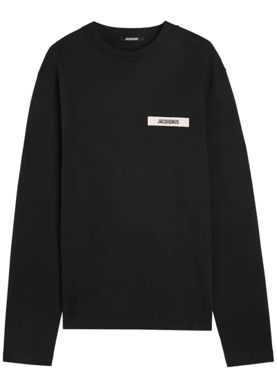 Jacquemus Crewneck Sweatshirt Le Gros Grain In Black