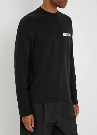 Jacquemus Crewneck Sweatshirt Le Gros Grain In Black