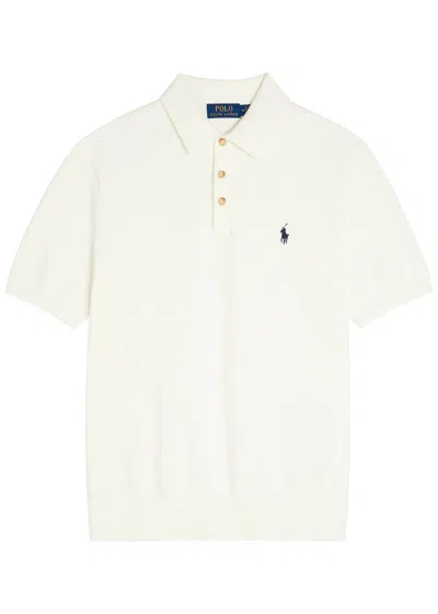 Polo Ralph Lauren Custom Slim Fit Mesh Polo In White