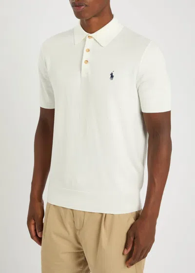 Polo Ralph Lauren Custom Slim Fit Mesh Polo In White