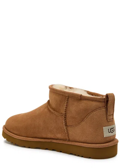 Ugg ® Classic Ultra Mini Shaggy Water Resistant Boot In Brown