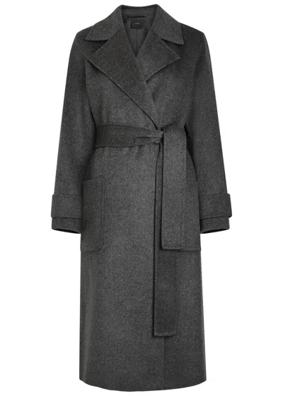 Joseph Arline Wool And Cashmere-blend Trench Coat In Gray
