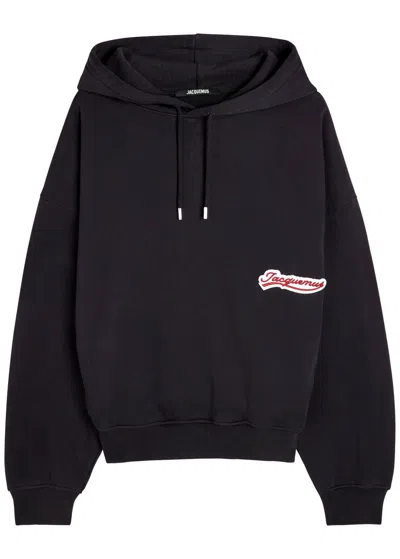 Jacquemus Relaxed Fit Hoodie With Drawstring In Blue