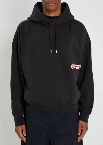 Jacquemus Relaxed Fit Hoodie With Drawstring In Blue