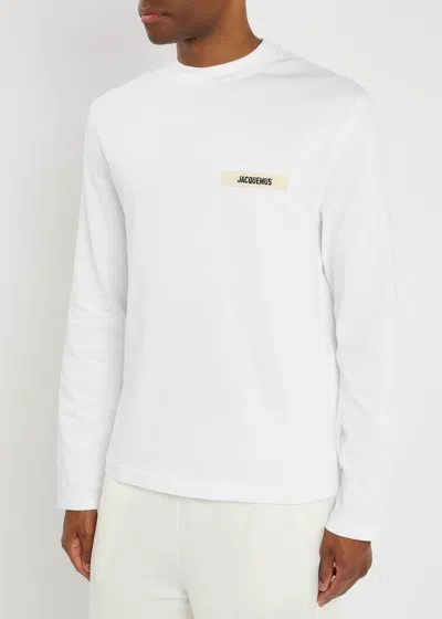 Jacquemus Le Tshirt Gros Grain Cotton Ls  T-shirt In White