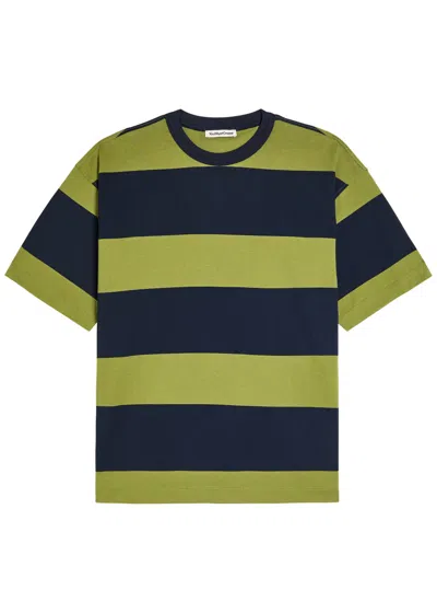 Ymc You Must Create Ymc Triple Stripe Cotton T-shirt In Green