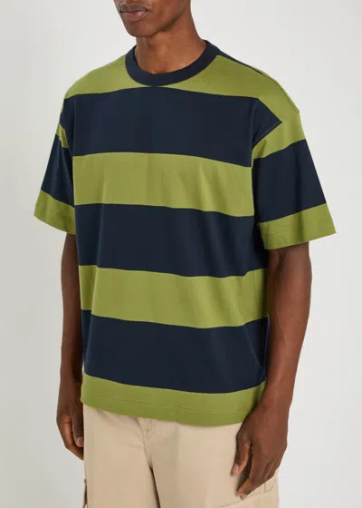 Ymc You Must Create Ymc Triple Stripe Cotton T-shirt In Green