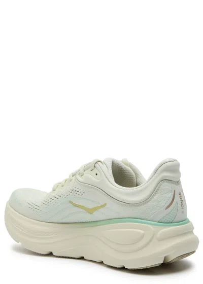 Hoka W Bondi 9 Woman Sneakers Light Green Size 8 Textile Fibers In White