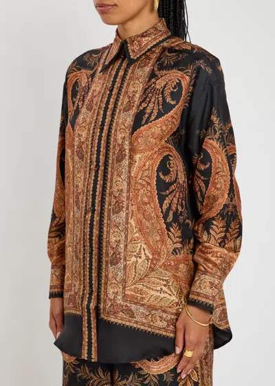 Zimmermann Longline Paisley Pattern Top In Multi