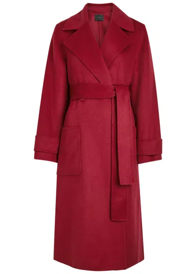 Joseph Arline Wool And Cashmere-blend Trench Coat In Red
