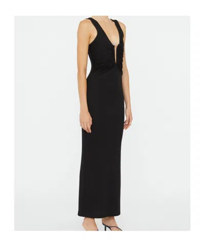 Christopher Esber Crystal-embellished Ruched Stretch-jersey Maxi Dress In Black