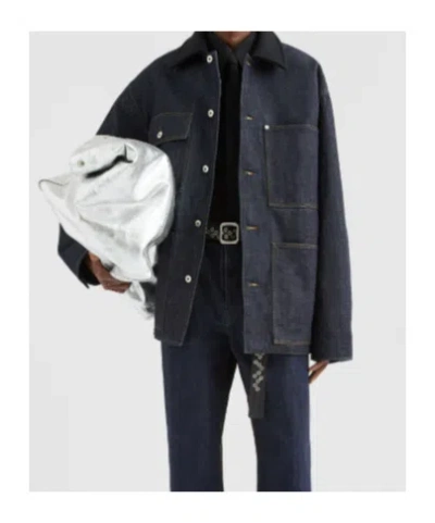 Jil Sander Denim Jacket With Chest Pockets And Collared Neck In Blue