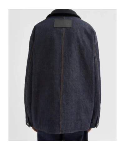 Jil Sander Denim Jacket With Chest Pockets And Collared Neck In Blue