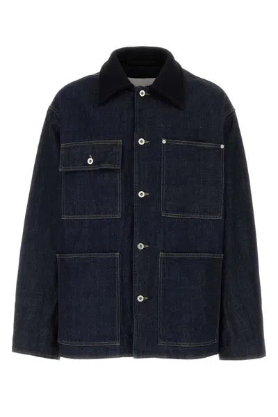 Jil Sander Denim Jacket With Chest Pockets And Collared Neck In Blue